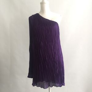 NWT Exclusive Pleated One shoulder Dress.
